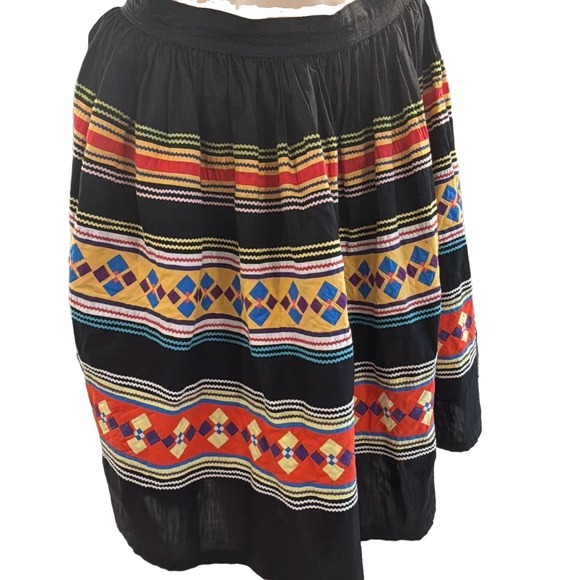 Handmade Dresses & Skirts - Vintage Seminole Miccosukee Patchwork Native Skirt Sz Med Estimated 1950s